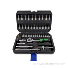 46pcs 1/4 &quot;Socket Set Auto Reparaturwerkzeug -Werkzeug -Set